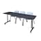 Kobe Rectangle Mobile table, 84" W, 29" H, Laminate Top, Gray MKTRCC8424GY47GY - alternate 1